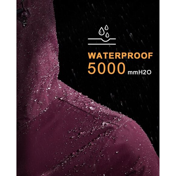 Stylish Women's Purple Ski Jacket - Warm, Waterproof, and Windproof for Winter - Picture 2 of 7